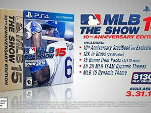 PS4 MLB 15: The Show (10th Anniversary Edition) STEELBOOK USED