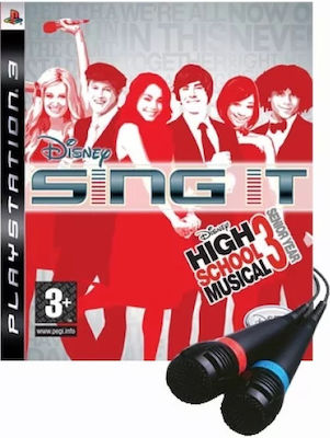 SING IT HIGH SCHOOL MUSICAL 3 + 2 MICROPHONES PS3 USED