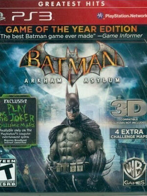 Batman Arkham Asylum Game of the Year Edition Greatest Hits PS3 USED