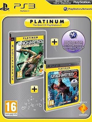 Uncharted: Drake's Fortune & Uncharted 2: Among Thieves - Platinum Double Pack (PS3) USED