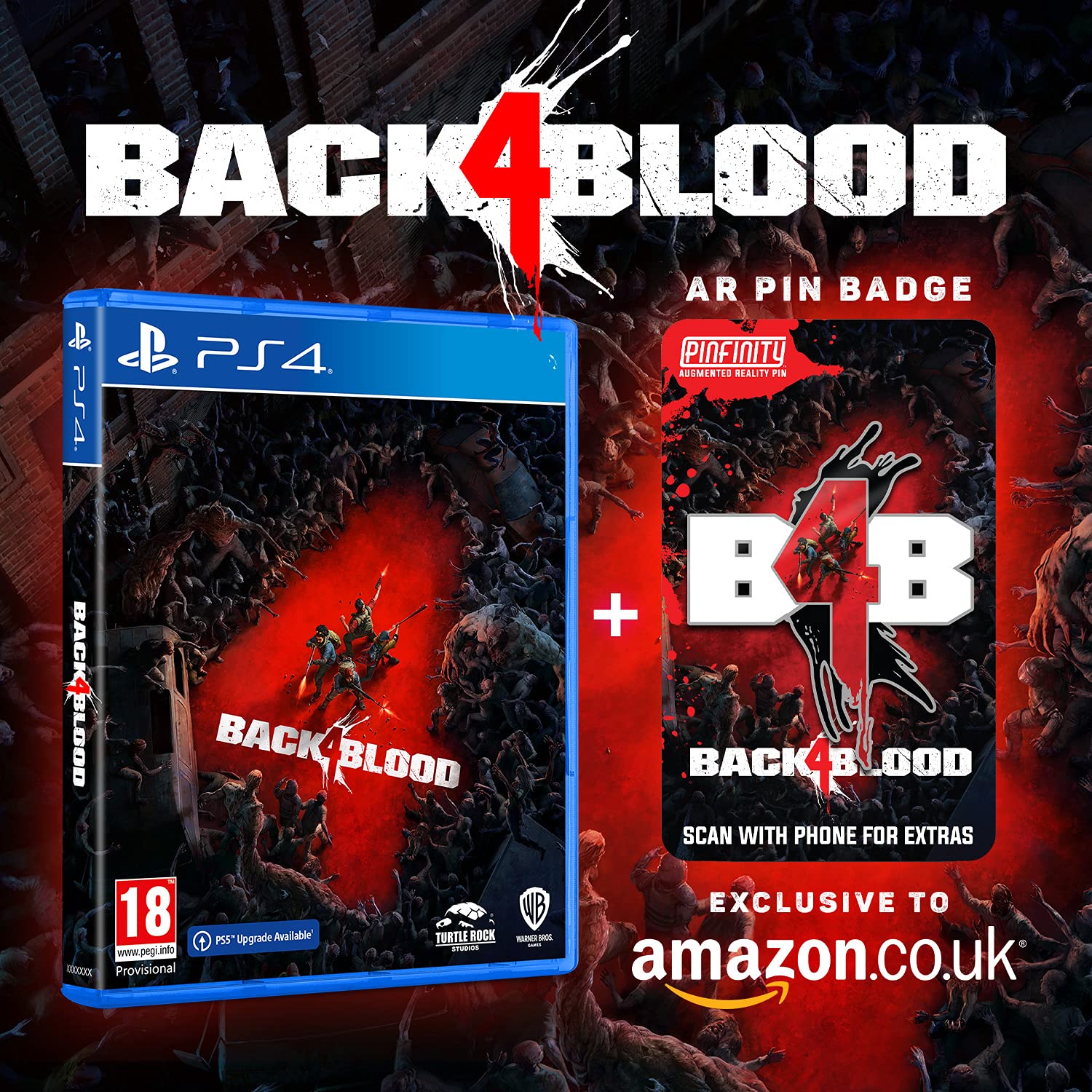 Back 4 Blood: Includes AR Badge PS4 USED
