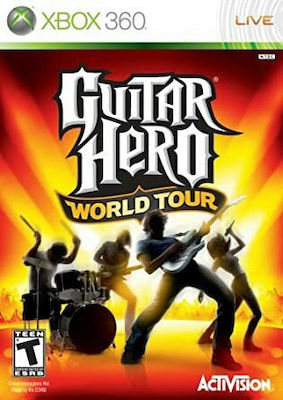 GUITAR HERO WORLD TOUR XBOX 360 USED DISC ONLY