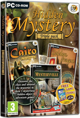 HIDDEN MYSTERY TRIPLE PACK CAIRO-MYSTERYVILLE-GOLDEN PRAGUE PC CD USED