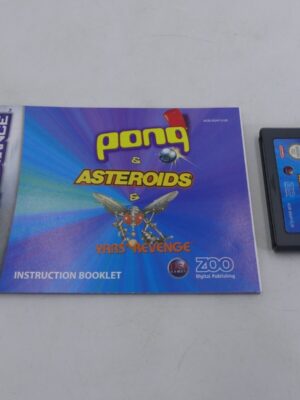 Nintendo Game Boy Advance gba PONG & ASTEROIDS & YARS REVENGE game CARTRIDGE USED