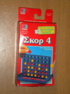 VINTAGE 1994 CONNECT 4 GREEK TRAVEL SIZE BOARD GAME HASBRO MINT MILTON BRADLEY | Σκορ 4