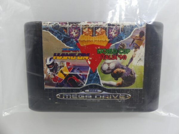 Sega Mega Drive Super Hang-on & World Cup Italia '90 PAL Cartridge USED