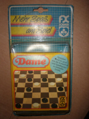 70's VINTAGE GERMAN BOARD GAME CHECKERS SCHMID TRAVEL