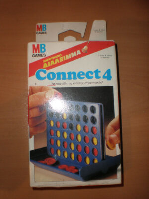 VINTAGE 1991 CONNECT 4 GREEK TRAVEL SIZE BOARD GAME EL GRECO MINT MILTON BRADLEY |Σκορ 4
