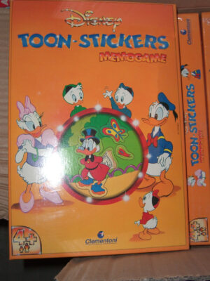 VINTAGE 90'S DISNEY DONALD STICKERS GREEK EDUCATIONAL MEMO GAME CLEMENTONI MIB