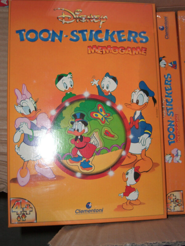 VINTAGE 90'S DISNEY DONALD STICKERS GREEK EDUCATIONAL MEMO GAME CLEMENTONI MIB