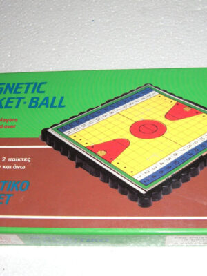 VINTAGE 80's MAGNETIC GREEK BOARD GAME BASKETBALL PETALO TRAVEL SIZE MINT | Μαγνητικό Μπάσκερ