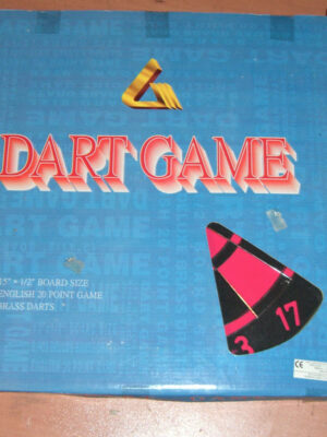 90'S Vintage 15"x1/2" DART GAME BOARD SET BRASS DARTS MINT NEW