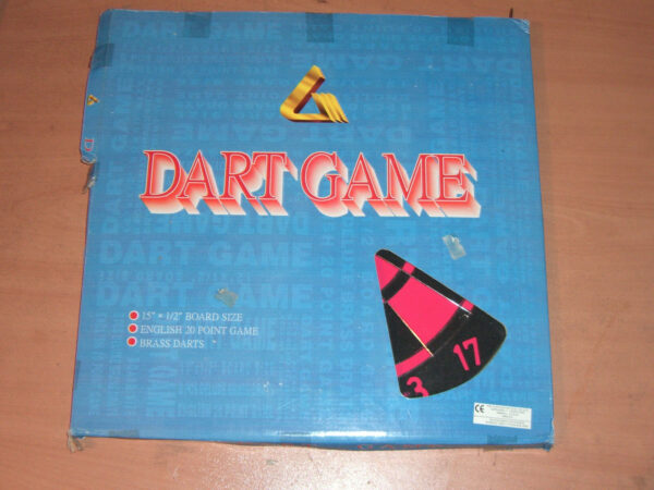 90'S Vintage 15"x1/2" DART GAME BOARD SET BRASS DARTS MINT NEW