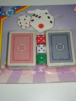 VINTAGE 90'S MINI MINIATURE CARD GAME DECK & DICE SEALED HP MOC