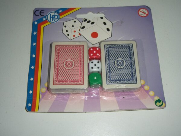 VINTAGE 90'S MINI MINIATURE CARD GAME DECK & DICE SEALED HP MOC