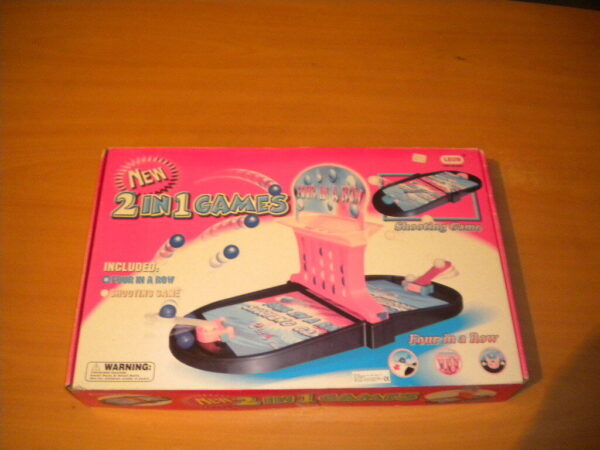 2 IN 1 SHOOTING BALL GAME & FOUR 4 IN A ROW MIB MINT