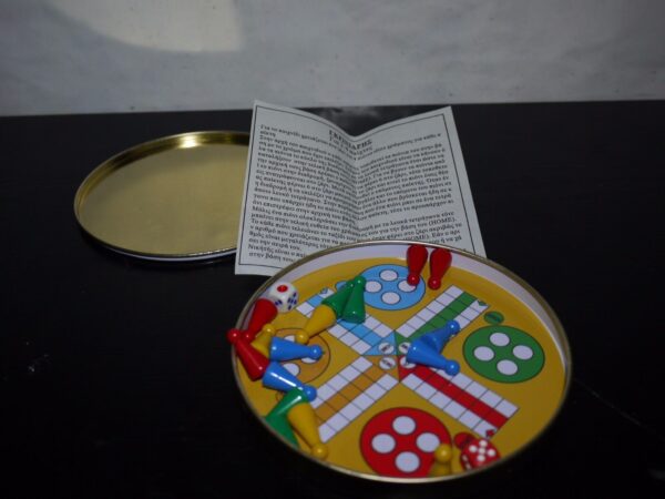 VINTAGE 1990's Greek Board Game GRINIARIS LUDO TIN MAGNETIC MIB Travel SIZE | Γκρινιάρης - Image 2
