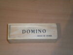 80's BOARD GAME DOMINOES WOODEN BOX TRAVEL SIZE SEALED
