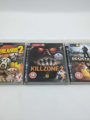 PS3 Sequels Bundle: Killzone 2, Borderlands 2, Resistance 2 USED