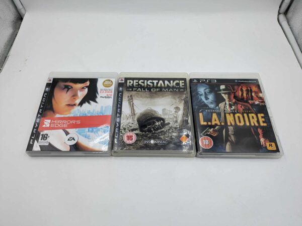 PS3 Bundle: Resistance Fall of Man, L.A. Noire, Mirror's Edge USED