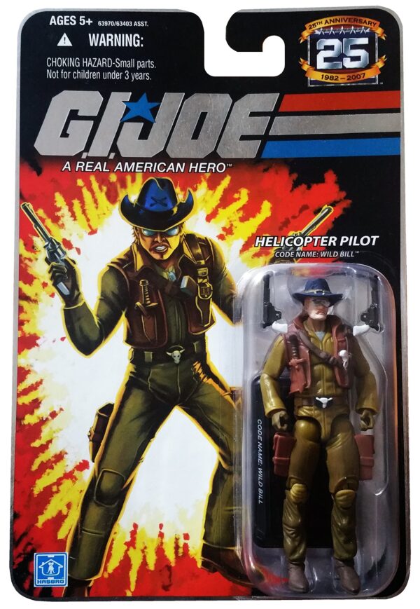 GI Joe 25th Anniversary HELICOPTER PILOT WILD BILL Action Figure MOC