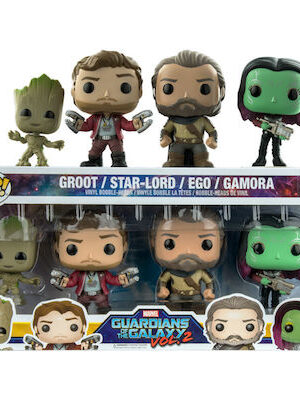 Funko POP! Guardians of the Galaxy: Vol 2 - Dancing Groot, Star-Lord, Ego & Gamora Pop! Vinyl Figure 4-Pack