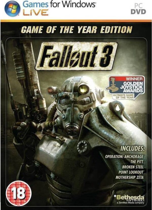 Fallout 3 Game of the Year Edition PC Game USED