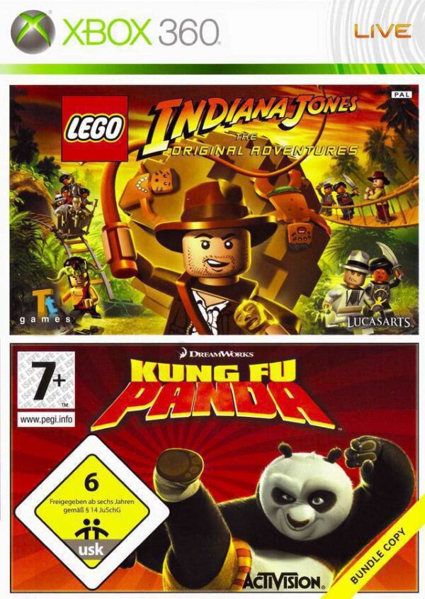 LEGO Indiana Jones: The Original Adventures / Kung Fu Panda XBOX 360 NEW