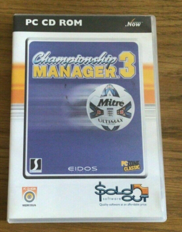 Championship Manager 3 (Sold Out Software) PC Game USED