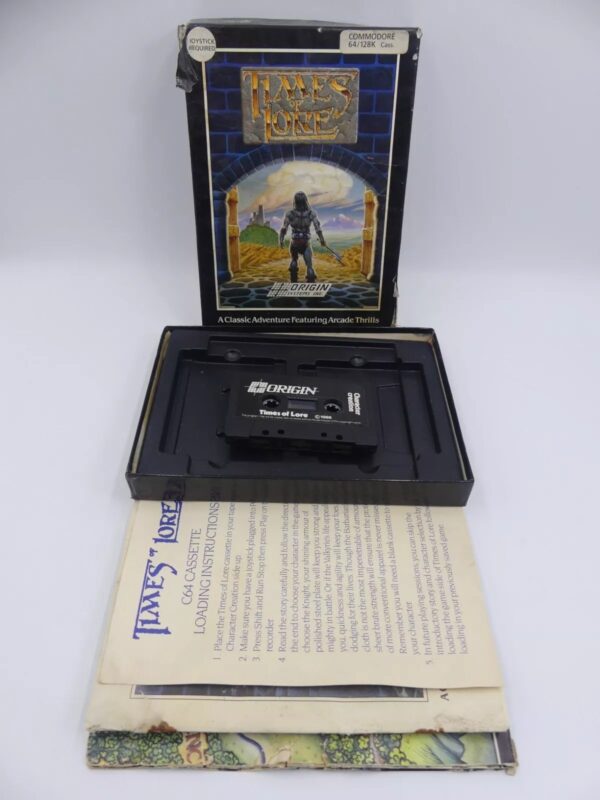 TIMES OF LORE Commodore 64 Tape Game CBM C64 C128 Vintage Retro Complete DAMAGED