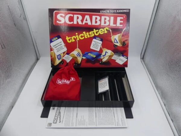 2010 Original SCRABBLE TRICKSTER Complete GREEK BOARD GAME - Image 2