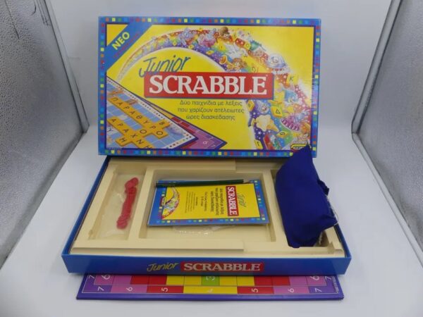 VINTAGE Original SCRABBLE Spear Games - Junior 1995 - Complete GREEK BOARD GAME - Image 2