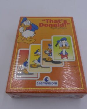 VINTAGE 90'S DISNEY THAT'S DONALD Greek CARD GAME CLEMENTONI SEALED MINT