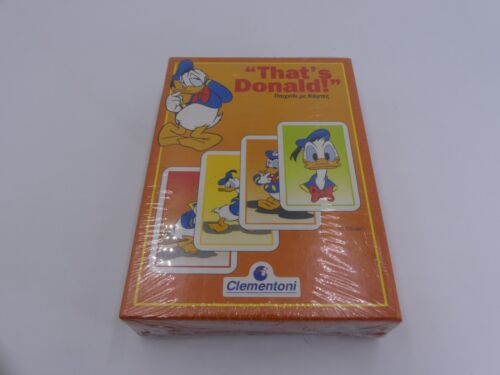 VINTAGE 90'S DISNEY THAT'S DONALD Greek CARD GAME CLEMENTONI SEALED MINT