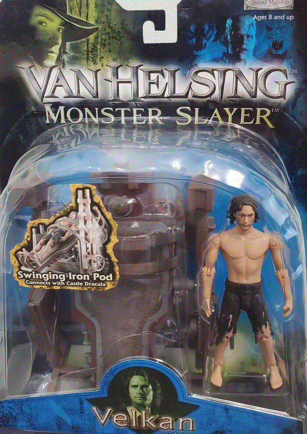 2004 JAKKS Van Helsing Monster Slayer Velkan with Iron Pod Play Set