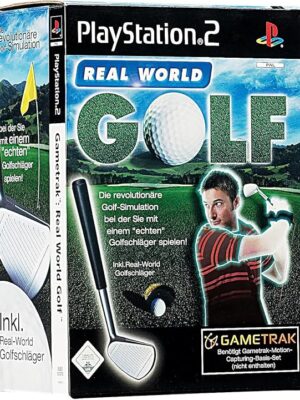 Real World Golf Game & Club Gametrack Compatible Playstation 2 Two PS2 USED