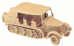 ROCO Mini-Tanks Military German WII Trucks -- All-Purpose 8-Ton Half Track Artillery Tractor w/Raised Cover HO 1:87