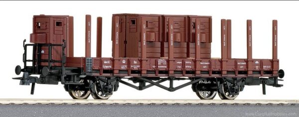 Roco Stake Car w. Brakeman''s Cabs MFFE | HO 1:87 66348