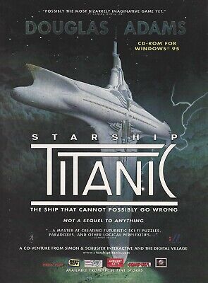 Starship Titanic Douglas Adams Big Box PC Game USED