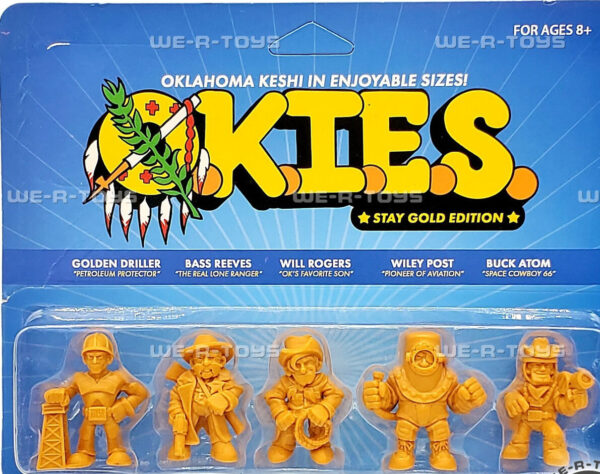 O.K.I.E.S. OKIES 5-pack STAY GOLD EDITION OKLAHOMA KESHI PVC MINI FIGURES