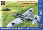 Supermarine Spitfire Mk.XIV vs. V1 flying bomb | 1:72 | Ark Models | AK 72012