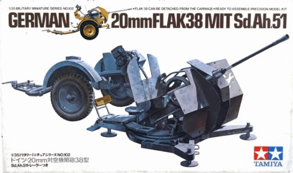 Tamiya Φιγούρα Μοντελισμού German 20mm FlaK 38 mit Sd.Ah. 51 | 1:35 | 35102