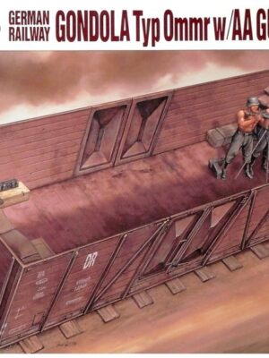 German Railway Gondola Typ Ommr W/ AA Gun Crew | Gunze Sangyo | 1:35