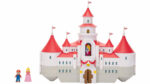 The Super Mario Bros. Movie – Mushroom Kingdom Castle Playset with Mini 1.25” Mario and Princess Peach Figures - Nintendo Official