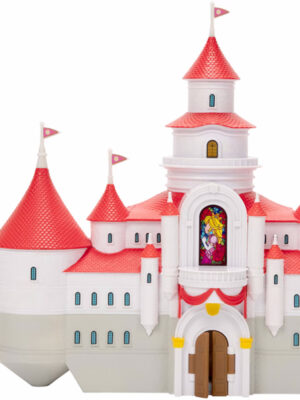 The Super Mario Bros. Movie – Mushroom Kingdom Castle Playset with Mini 1.25” Mario and Princess Peach Figures - Nintendo Official