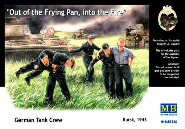 Master Box Φιγούρες Μοντελισμού German Tank Crew Kursk,1943 - Out of the frying pan, into the fire! | 1:35 | MB3536