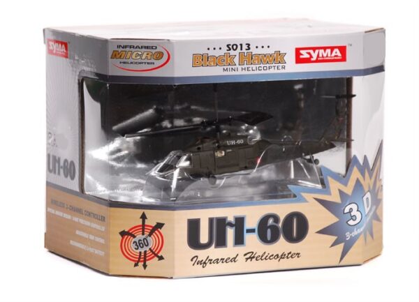 Syma Φιγούρα Μοντελισμού S013 Black Hawk Mini Helicopter Infrared RD 3 Channel