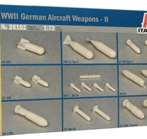 Italeri WWII German Aircraft Weapons – 2 | 1:72 | 26102