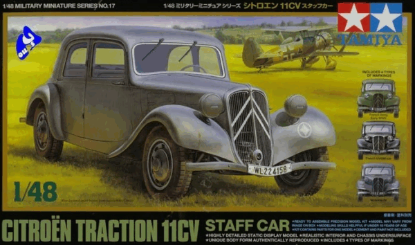 Tamiya Φιγούρα Μοντελισμού Citroën Traction 11CV staff car | 1:48 | 32517