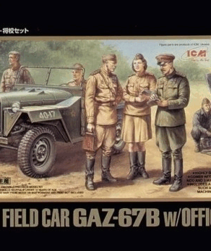 Tamiya Φιγούρα Μοντελισμού Russian Field Car GAZ-67B w/Officers | 1:48 | 89767